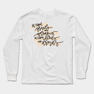 "graves into gardens" christian worship lyrics design Long Sleeve T-Shirt